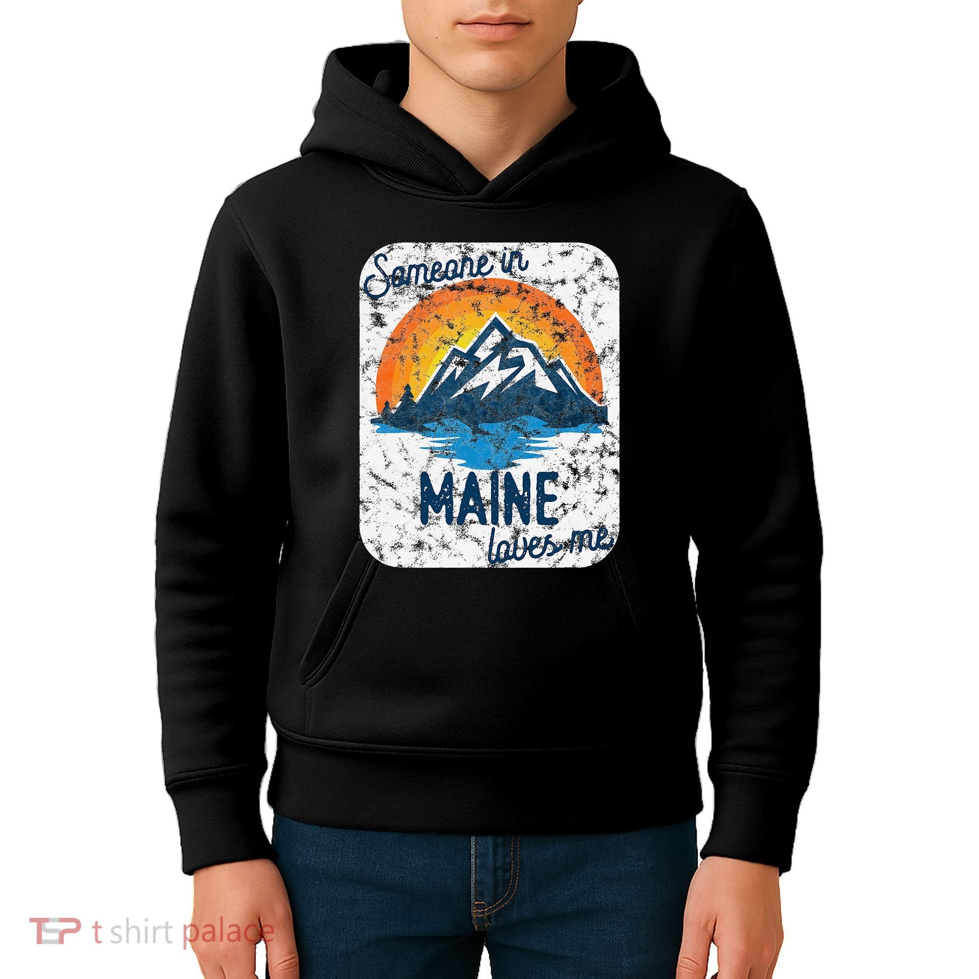 Someone In Maine Loves Me Kids Hoodie