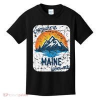 Someone In Maine Loves Me Kids T-Shirt thumb 0