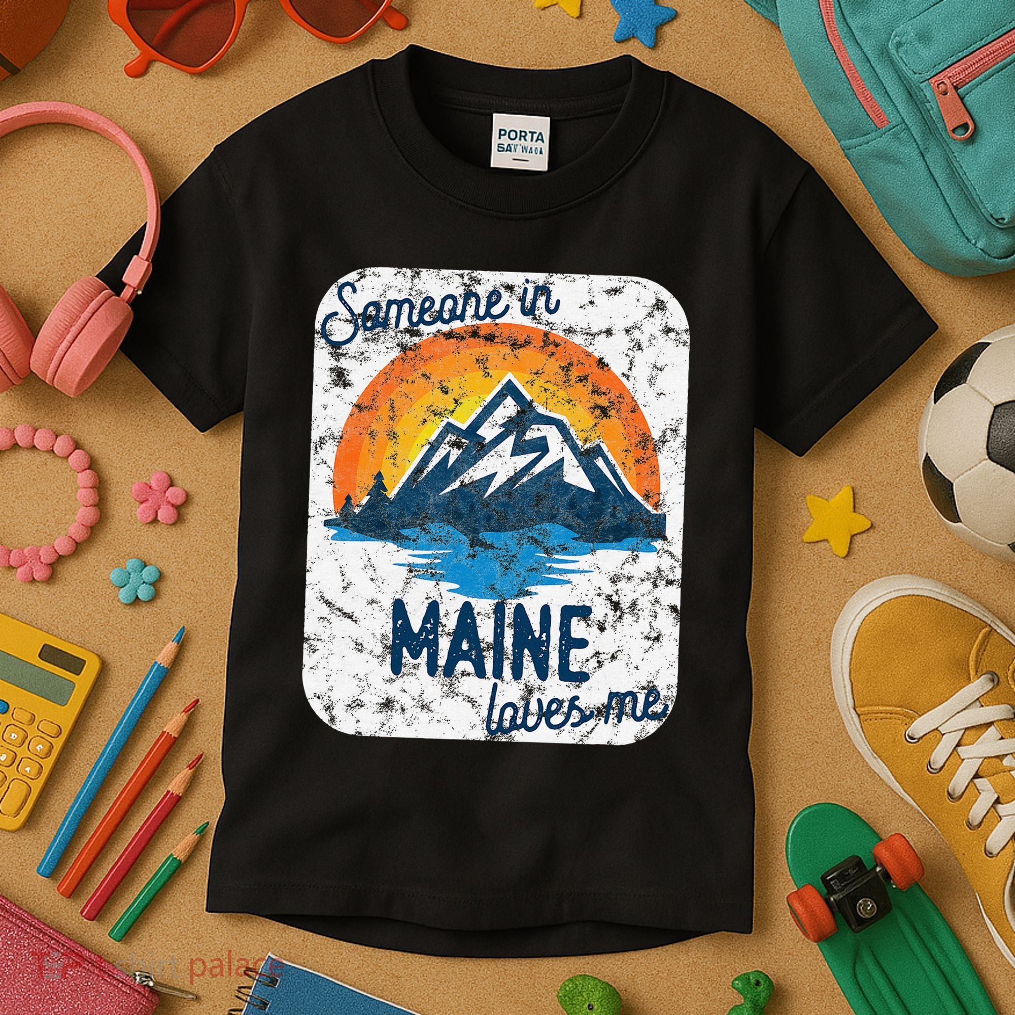 Someone In Maine Loves Me Kids T-Shirt