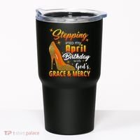 Stepping Into My April Birthday With God's Grace And Mercy Tumbler thumb 0