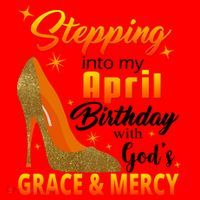 Stepping Into My April Birthday With God's Grace And Mercy Santa Hat thumb 1