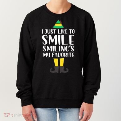 Smiling Is My Favorite Christmas Elf Buddy Women's Sweatshirt
