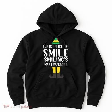 Smiling Is My Favorite Christmas Elf Buddy Hoodie