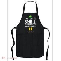 Smiling Is My Favorite Christmas Elf Buddy Apron thumb 0