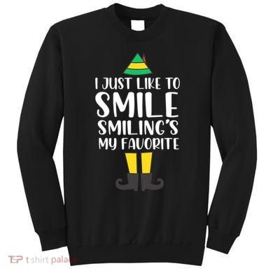 Smiling Is My Favorite Christmas Elf Buddy Sweatshirt