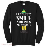 Smiling Is My Favorite Christmas Elf Buddy Sweatshirt thumb 0
