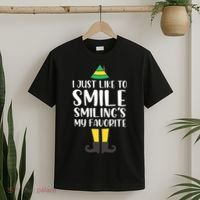 Smiling Is My Favorite Christmas Elf Buddy T-Shirt thumb 2