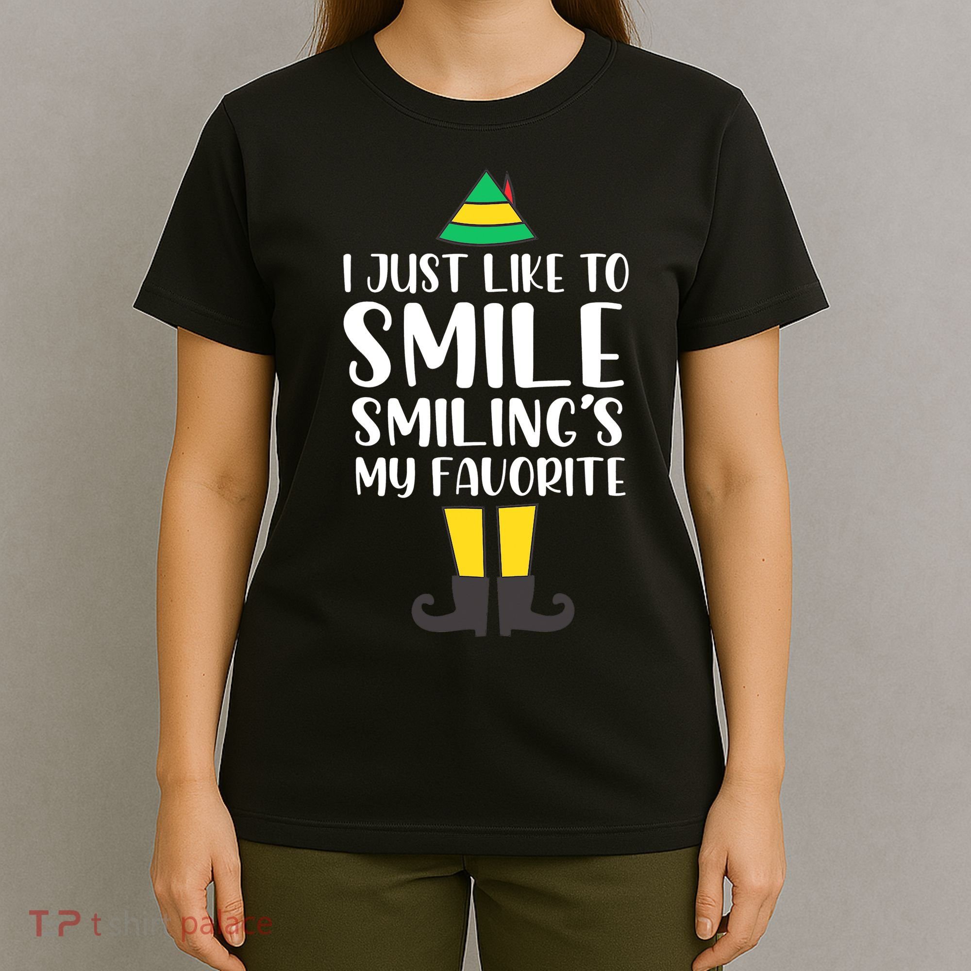 Smiling Is My Favorite Christmas Elf Buddy T-Shirt