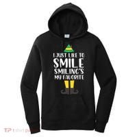 Smiling Is My Favorite Christmas Elf Buddy Women's Hoodie thumb 0