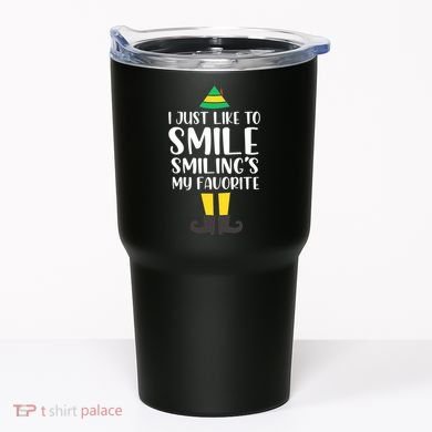 Smiling Is My Favorite Christmas Elf Buddy Tumbler