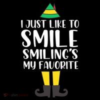 Smiling Is My Favorite Christmas Elf Buddy Mousepad thumb 1