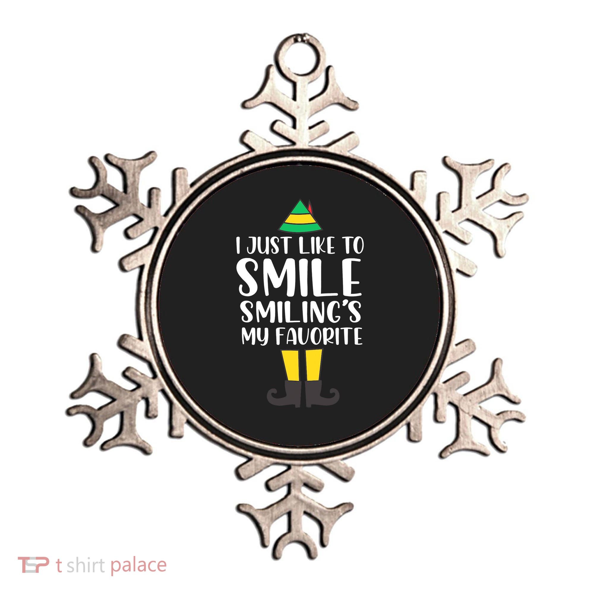Smiling Is My Favorite Christmas Elf Buddy Ornament