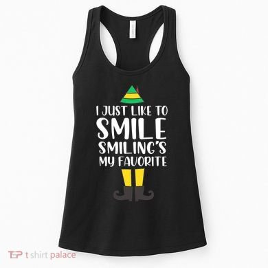 Smiling Is My Favorite Christmas Elf Buddy Women's Tank Top
