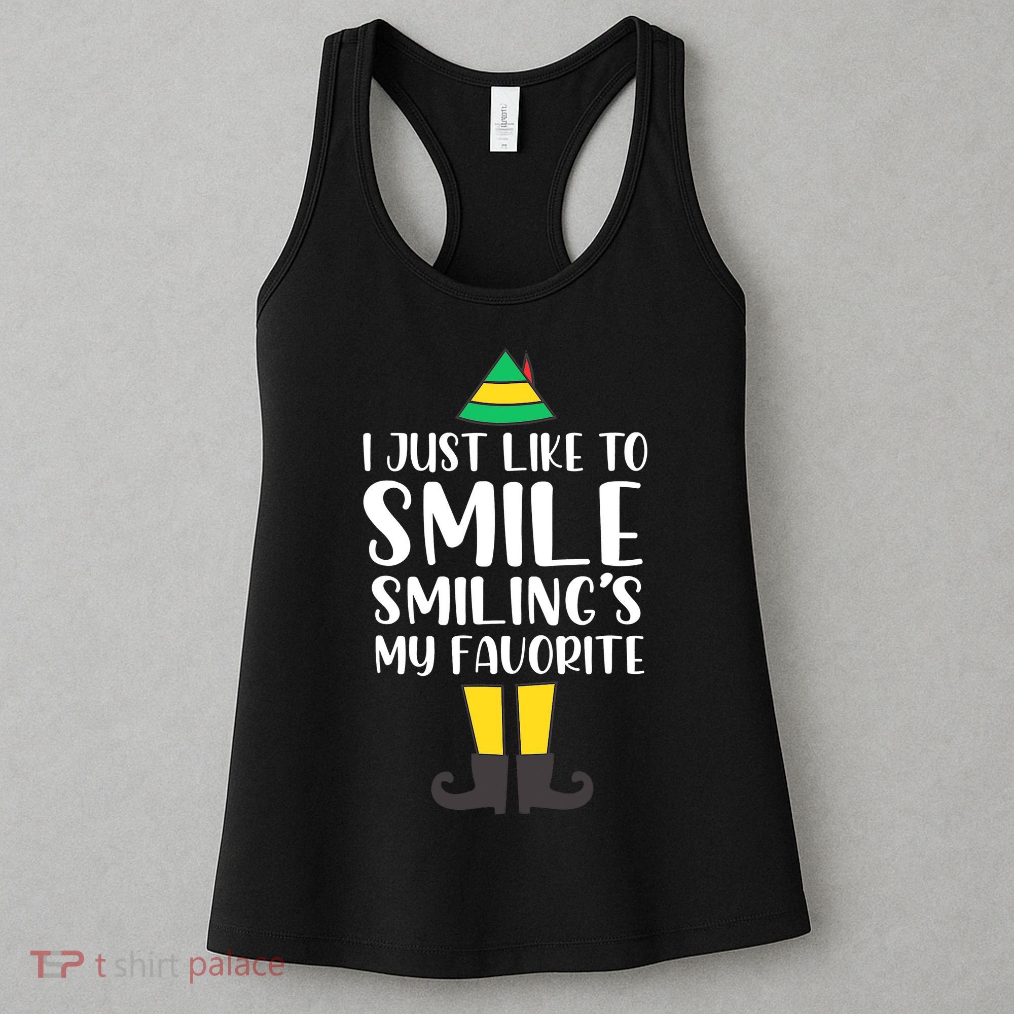 Smiling Is My Favorite Christmas Elf Buddy Women's Tank Top