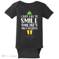 Smiling Is My Favorite Christmas Elf Buddy Baby Bodysuit thumb 0