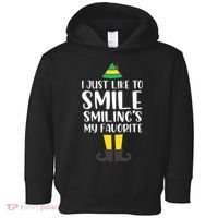 Smiling Is My Favorite Christmas Elf Buddy Toddler Hoodie thumb 0