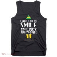 Smiling Is My Favorite Christmas Elf Buddy Tank Top thumb 0