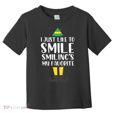 Smiling Is My Favorite Christmas Elf Buddy Toddler T-Shirt