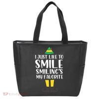 Smiling Is My Favorite Christmas Elf Buddy Tote Bag thumb 0