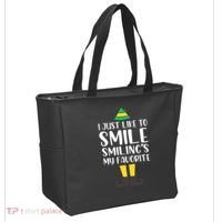 Smiling Is My Favorite Christmas Elf Buddy Tote Bag thumb 2