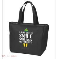 Smiling Is My Favorite Christmas Elf Buddy Tote Bag thumb 3