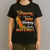 Stepping Into My June Birthday With God's Grace And Mercy T-Shirt thumb 4