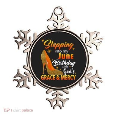 Stepping Into My June Birthday With God's Grace And Mercy Ornament