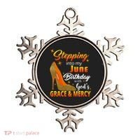 Stepping Into My June Birthday With God's Grace And Mercy Ornament thumb 0