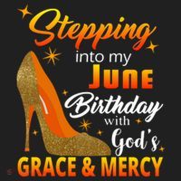 Stepping Into My June Birthday With God's Grace And Mercy Hat thumb 2