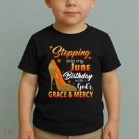 Stepping Into My June Birthday With God's Grace And Mercy Toddler T-Shirt thumb 2