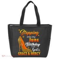 Stepping Into My June Birthday With God's Grace And Mercy Tote Bag thumb 0