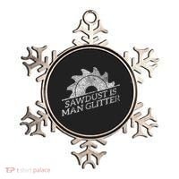 SAWDUST IS MAN GLITTER LUMBERJACK WOOD WORKER CARPENTER Ornament thumb 0