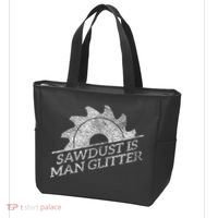 SAWDUST IS MAN GLITTER LUMBERJACK WOOD WORKER CARPENTER Tote Bag thumb 3