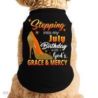 Stepping Into My July Birthday With God's Grace And Mercy Doggie Tank thumb 0