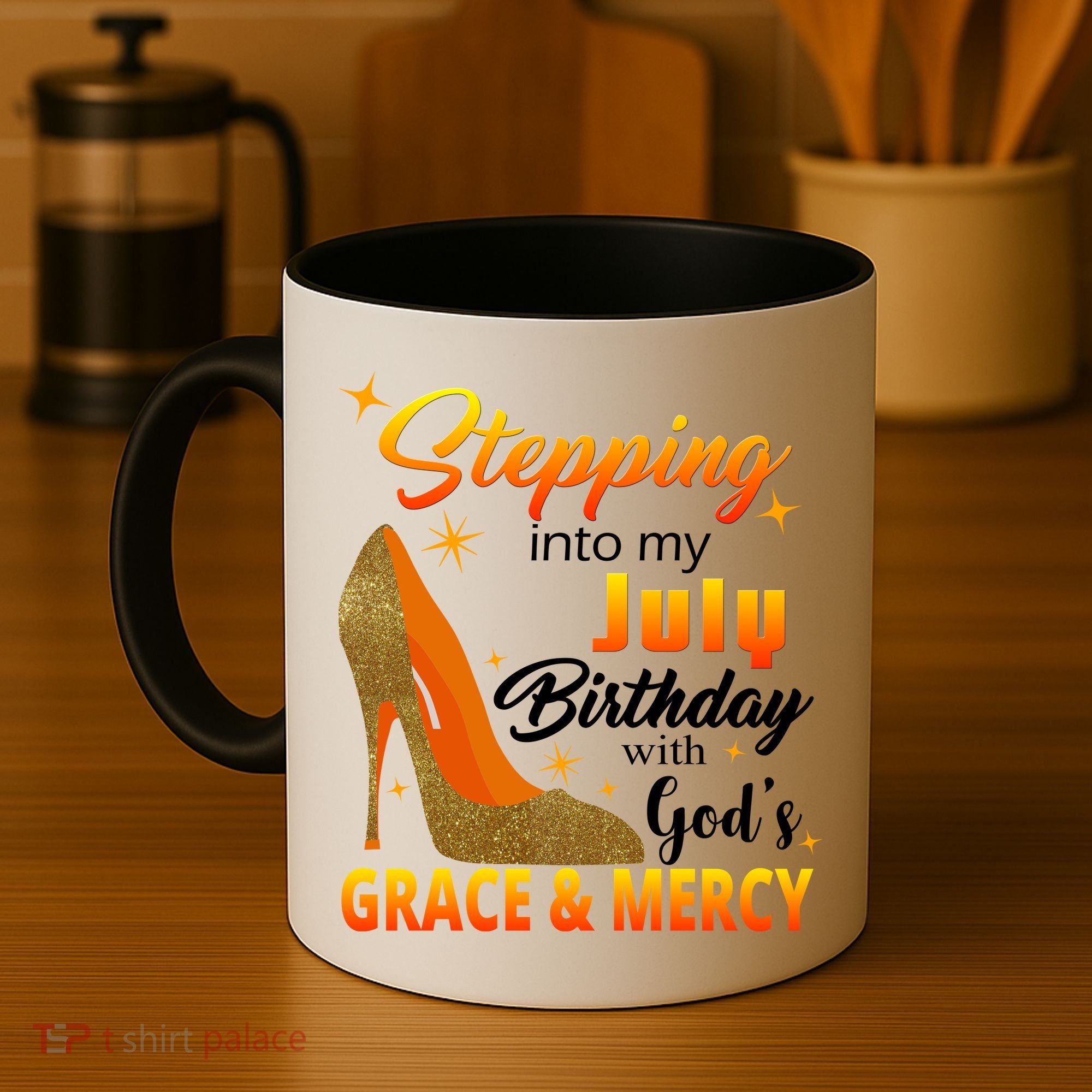 Stepping Into My July Birthday With God's Grace And Mercy Coffee Mug