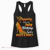 Stepping Into My July Birthday With God's Grace And Mercy Women's Tank Top thumb 0