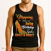 Stepping Into My July Birthday With God's Grace And Mercy Tank Top thumb 3