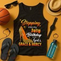 Stepping Into My July Birthday With God's Grace And Mercy Tank Top thumb 4
