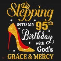 Stepping Into My 95th Birthday Gift Women 95 Year Old Ornament thumb 1