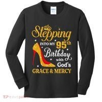 Stepping Into My 95th Birthday Gift Women 95 Year Old Kids Long Sleeve Shirt thumb 0