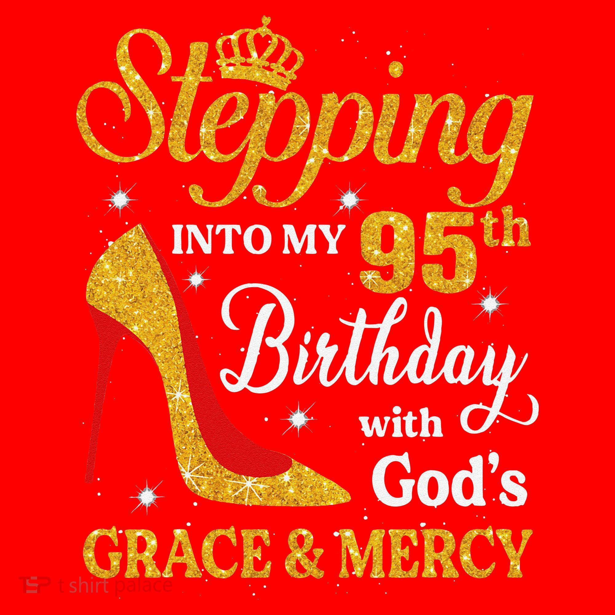 Stepping Into My 95th Birthday Gift Women 95 Year Old Santa Hat