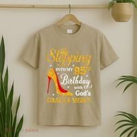 Stepping Into My 95th Birthday Gift Women 95 Year Old T-Shirt thumb 2