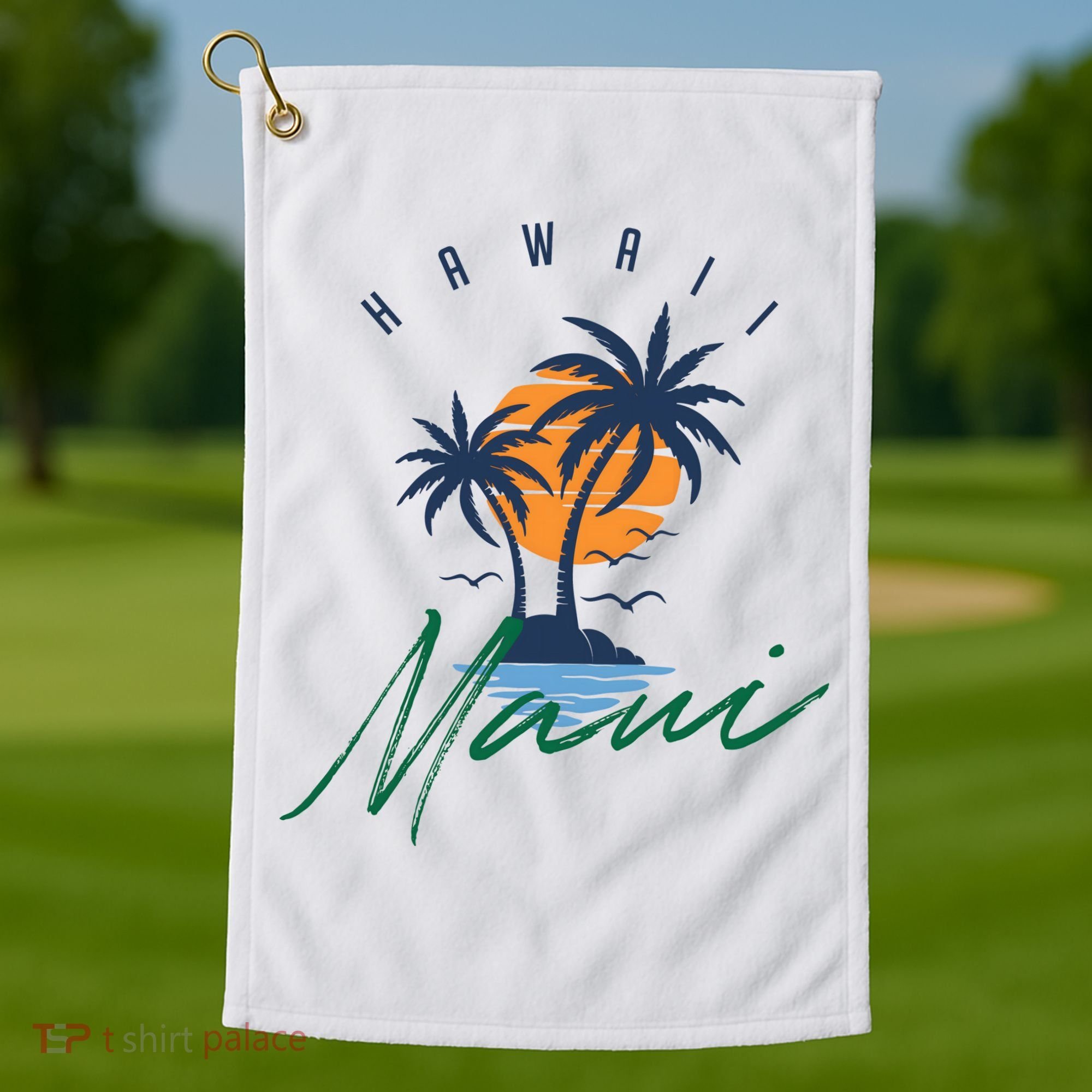 Summer In Maui Hawaii Golf Towel