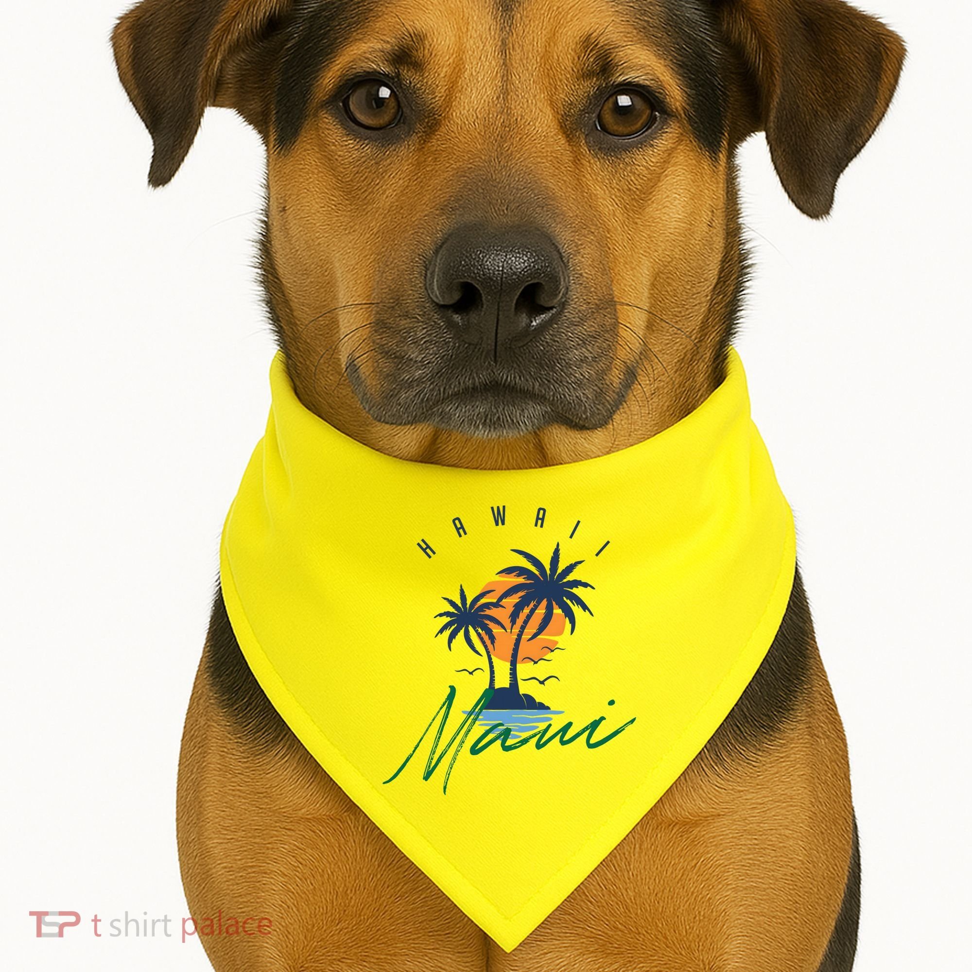 Summer In Maui Hawaii USA-Made Doggie Bandana