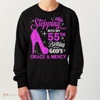 Stepping Into My 55th Birthday With God's Grace And Mercy Women's Sweatshirt thumb 0