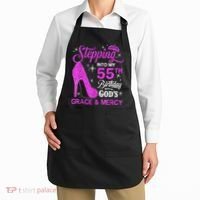 Stepping Into My 55th Birthday With God's Grace And Mercy Apron thumb 2