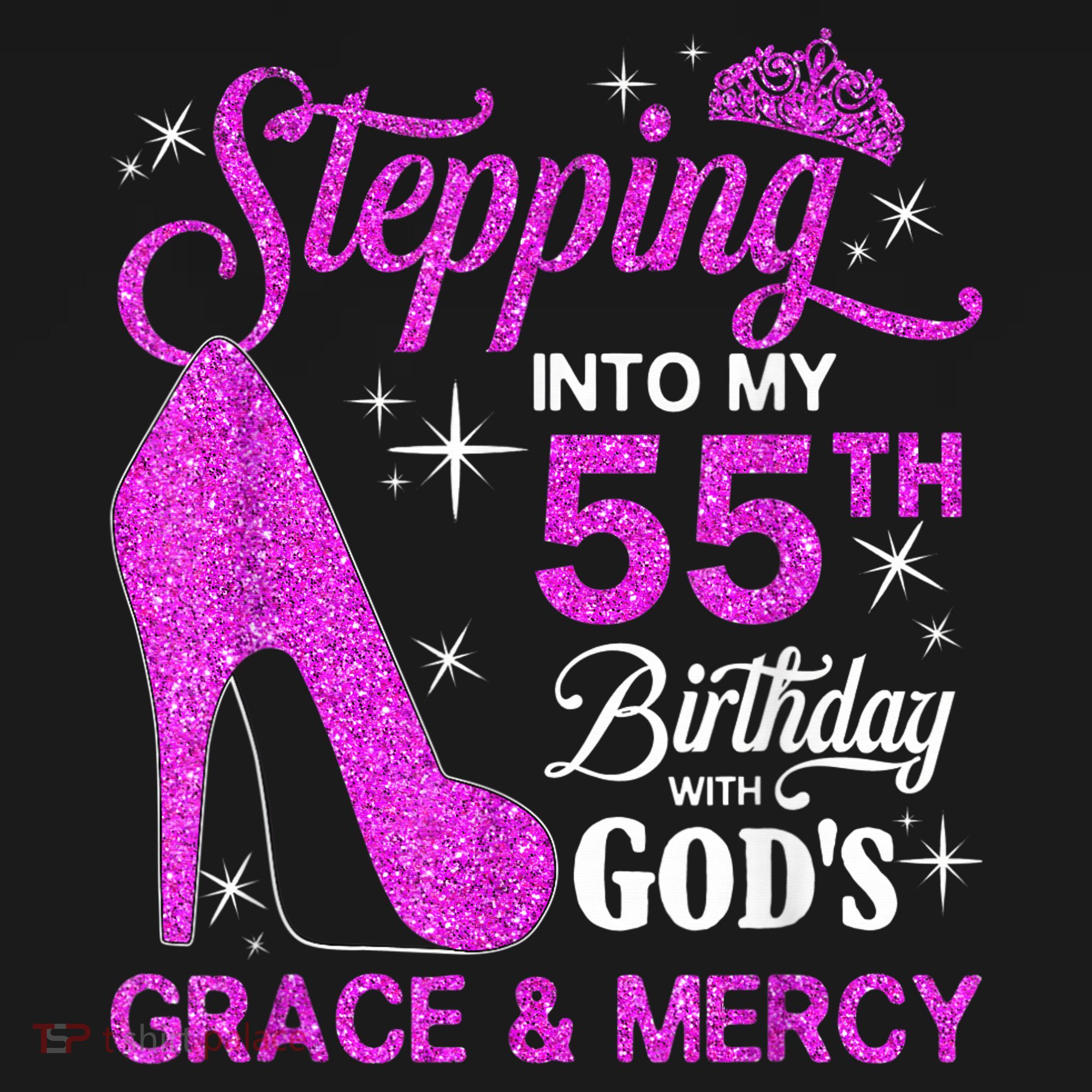 Stepping Into My 55th Birthday With God's Grace And Mercy Apron