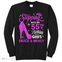 Stepping Into My 55th Birthday With God's Grace And Mercy Sweatshirt thumb 0