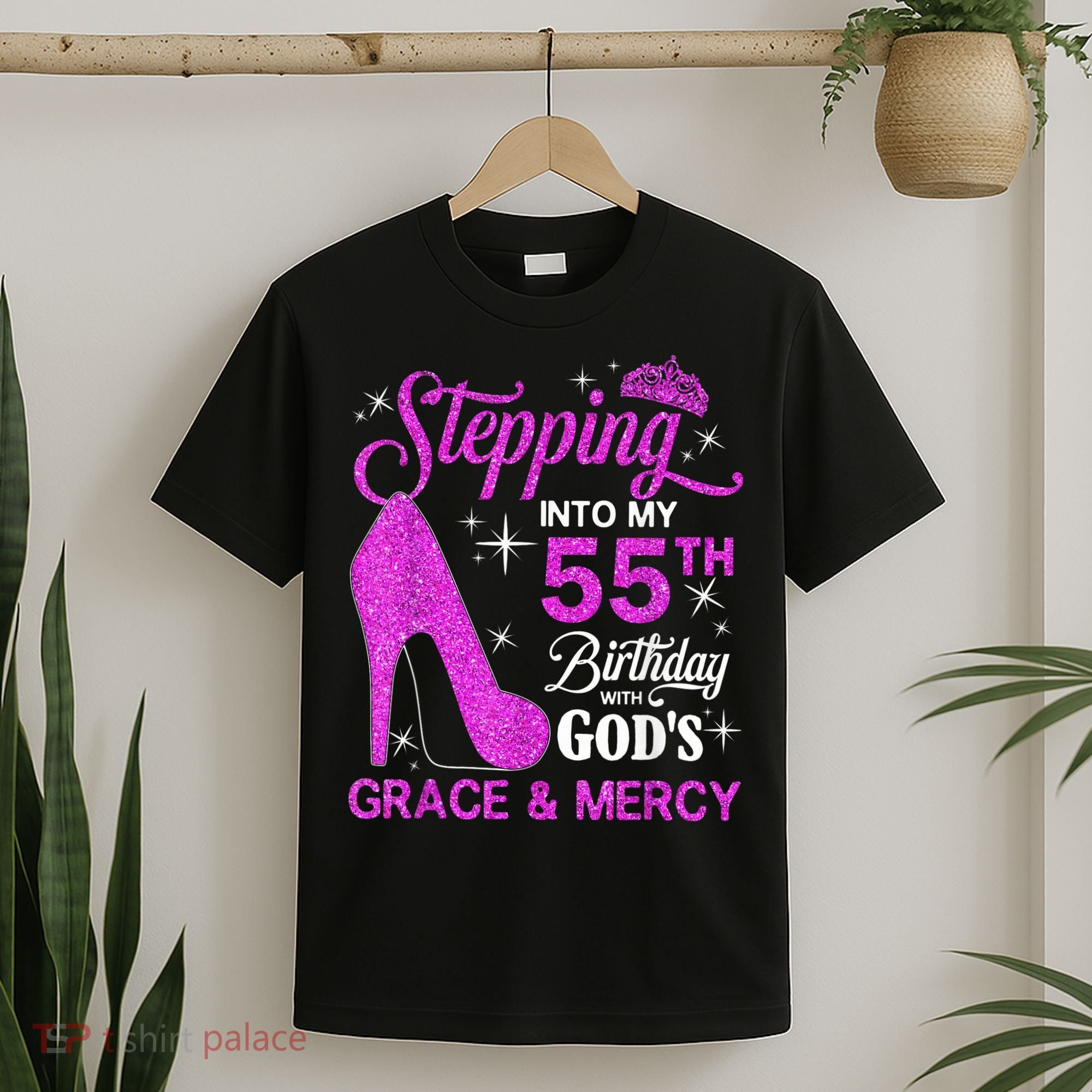 Stepping Into My 55th Birthday With God's Grace And Mercy T-Shirt