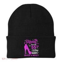 Stepping Into My 55th Birthday With God's Grace And Mercy Beanie thumb 0